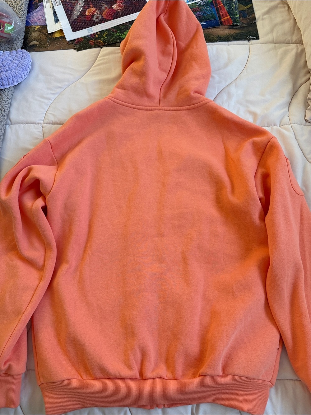 Women's Coral Zip-Up Hoodie - Picture 12 of 12